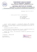 Świadectwo PZH dla FGT